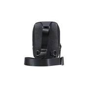 Armani Exchange men shoulder bag black textured leather crossbody with adjustable strap and metal hardware 15x20x6 cm