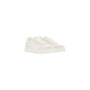 Armani exchange men sneakers white lace up low-top with clean minimalist design and polyurethane material