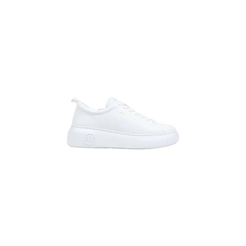 Armani Exchange men sneakers white leather low-top with chunky sole and minimalist sporty slip-on design