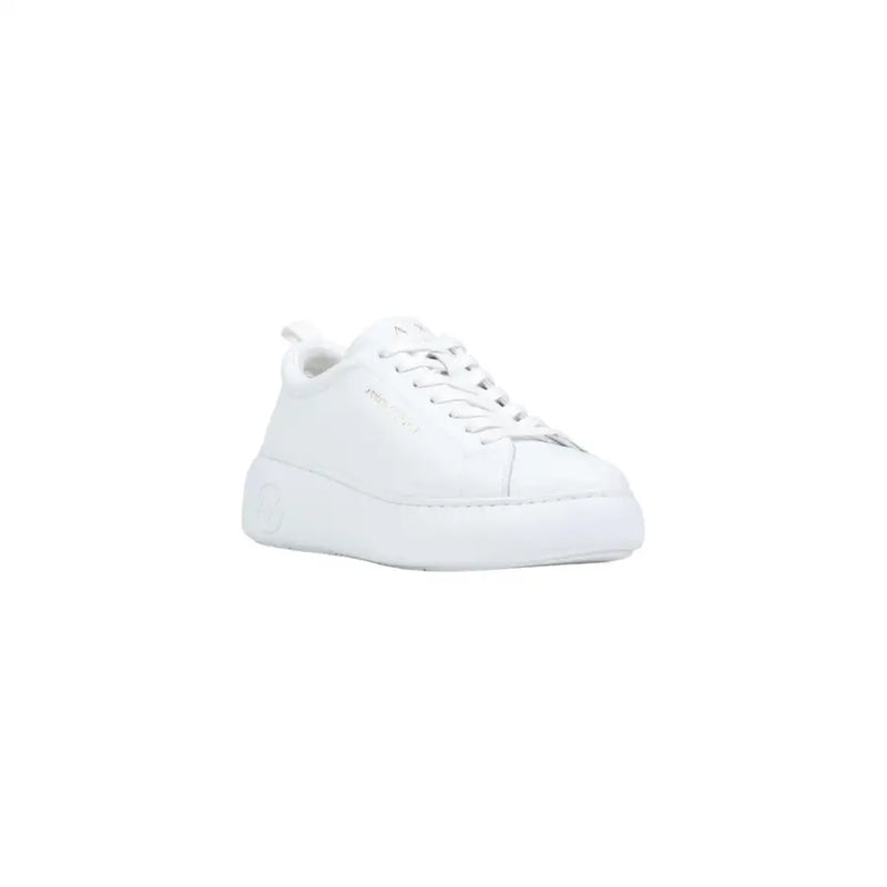 Armani Exchange men sneakers white leather low-top with chunky sole and subtle side branding for sporty use