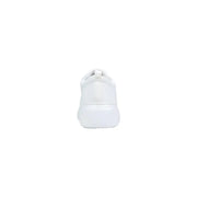 White sneaker by armani exchange men featuring a sleek minimalist design with smooth synthetic upper leather sporty slip