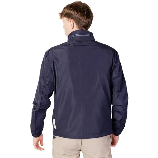 Men’s navy blue lightweight windbreaker jacket from Armani Exchange Spring Summer collection