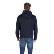 Armani Exchange men sweatshirt in dark navy blue hooded design with smooth soft fabric finish