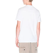 Armani Exchange Herren weiße Baumwolle t-shirt mit schlichtem Rundhalsausschnitt und kurzen Ärmeln