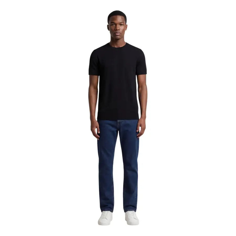 Armani Exchange Männer t-shirt schwarzes, kurzärmeliges, lässiges Baumwoll-T-Shirt mit Rundhalsausschnitt top