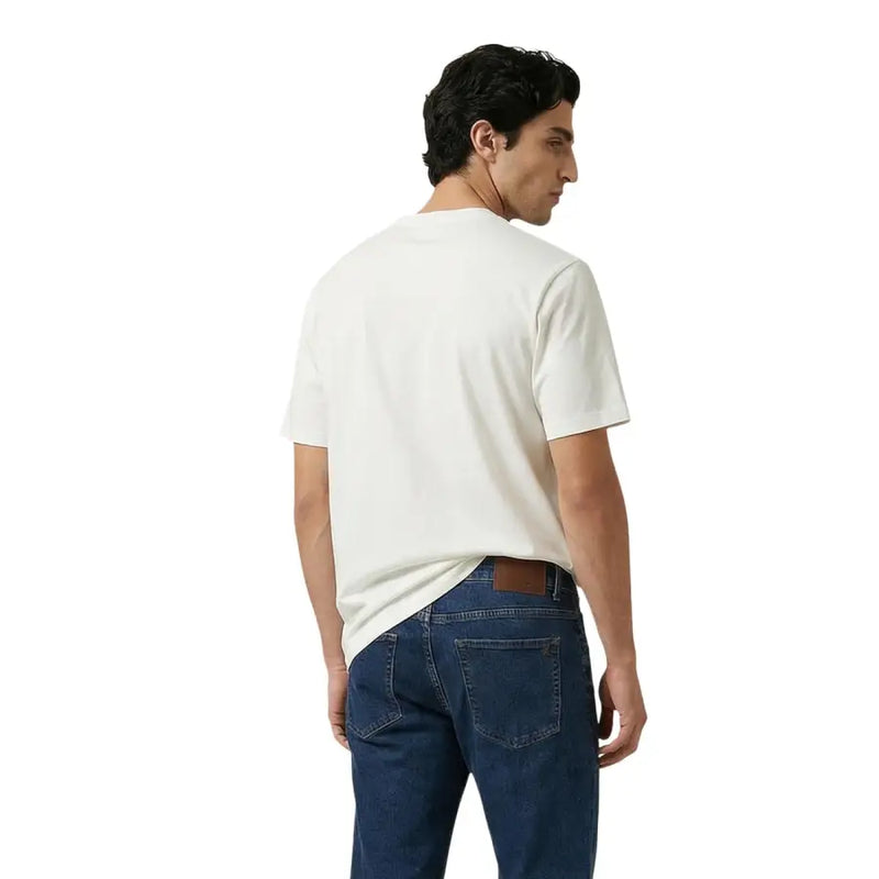 Armani Exchange Männer t-shirt aus knackig-weißer Baumwolle mit schlichtem Rundhalsausschnitt und kurzen Ärmeln
