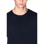 Armani Exchange men t-shirt black crew neck made of smooth lightweight fabric ideal for casual wear