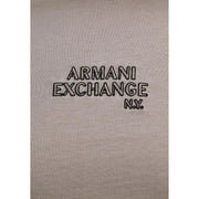 Beige Armani Exchange men sweatshirt with black embroidered logo made from comfortable material for casual wear