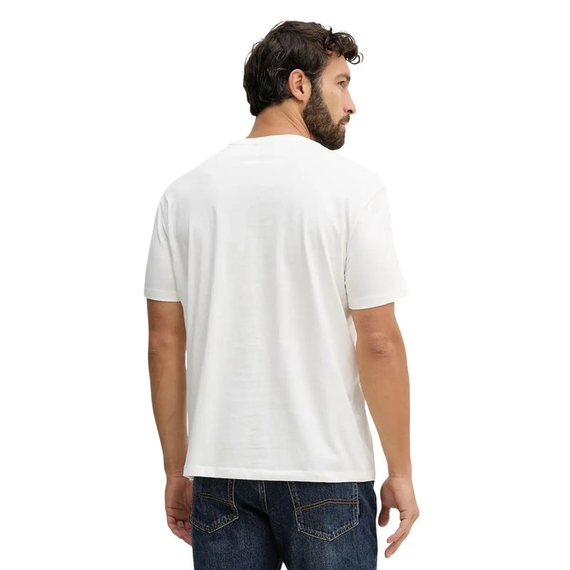 Armani Exchange men white cotton t-shirt with simple crew neck and short sleeves for casual wear