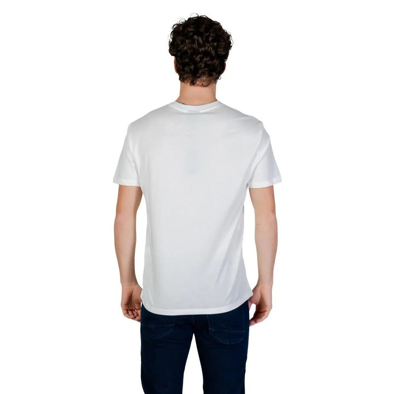 Armani Exchange men t-shirt white cotton with classic crew neck and short sleeves for casual wear