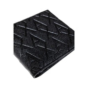 Armani Exchange men wallet in black textured leather with embossed geometric pattern on the front surface