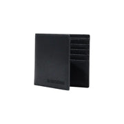 Armani Exchange men wallet in black leather with textured surface and multiple card slots for organized storage