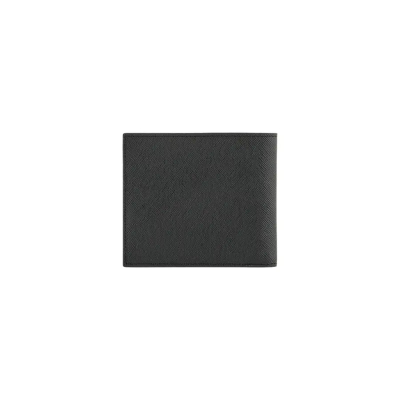 Armani Exchange men wallet in black textured leather with subtle grainy surface for stylish everyday use