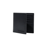 Armani Exchange men wallet in black leather with textured surface and multiple card slots for organized storage