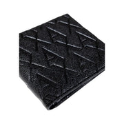 Armani Exchange men wallet in black textured leather with embossed geometric pattern on the front surface