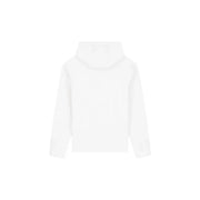 Armani Exchange Herren-Hoodie aus weißer Baumwolle, Vorderansicht, mit Kapuze und langen Ärmeln für die Freizeit.