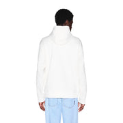 Armani exchange Weißer Herren-Hoodie aus Baumwolle mit langen Ärmeln und lockerer Passform für die Freizeit
