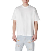 White cotton short sleeve crew neck t-shirt from Armani Exchange for men