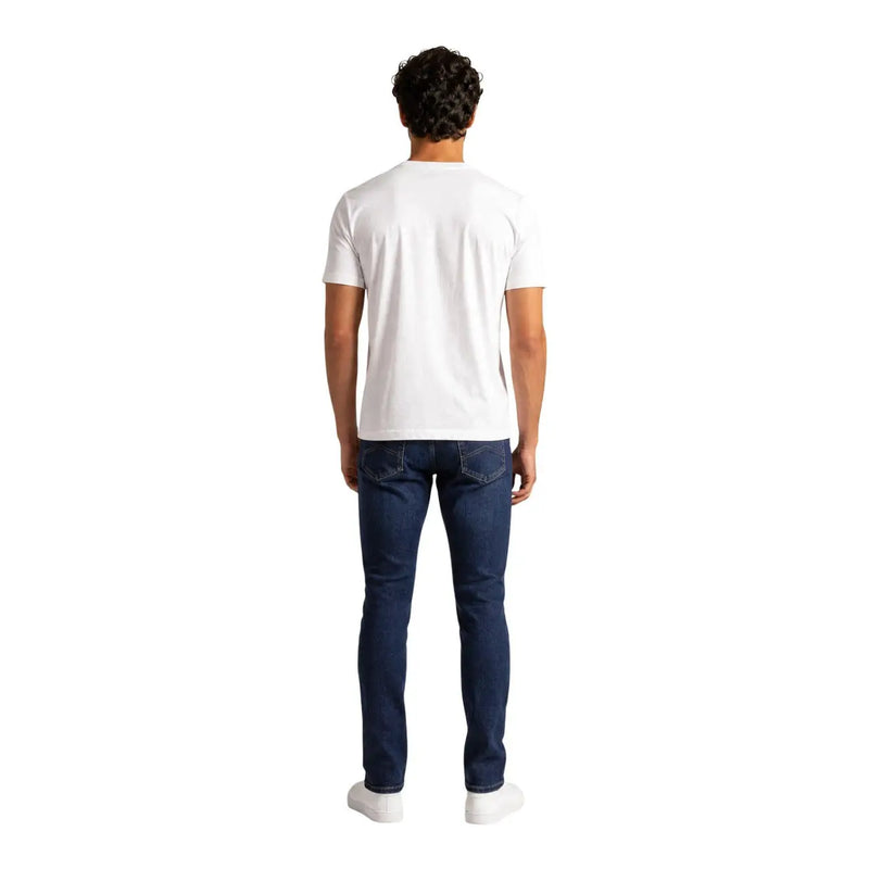 Armani Exchange men white cotton t shirt with crew neck and short sleeves in a simple design