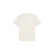 Armani Exchange men white cotton t shirt with cream-colored short sleeves and a simple crew neck design