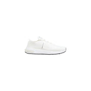 Armani Exchange men white sporty knit polyester sneaker with a sleek minimalist design and subtle side branding