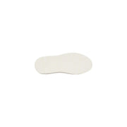 White rubber shoe sole with smooth textured surface and rounded edges of Armani Exchange men white textile sneakers