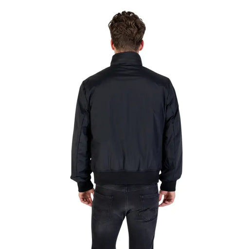 Men’s black bomber jacket from Armani Exchange Zip Front Fall Winter Blazer collection