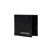 Armani Exchange mens black printed wallet with textured surface and multiple card slots for fall winter