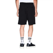 Armani Exchange shorts for men in black with relaxed fit and subtle side pockets, front view