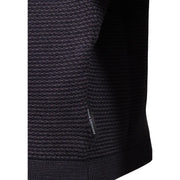 Armani Exchange viscose sweater for men in black with waffle knit texture and brand tag, front view