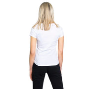 Armani Exchange white cotton print T-shirt for women