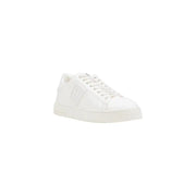 Armani Exchange white polyester low-top sneaker for men with sleek minimalist design and subtle side branding