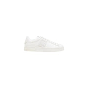 Armani Exchange white polyester low-top sneaker for men with minimalist design and subtle side branding