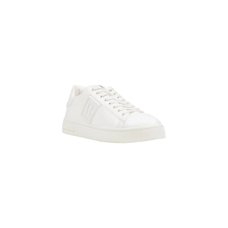 Armani Exchange white polyester low-top sneaker for men with sleek minimalist design and subtle side branding