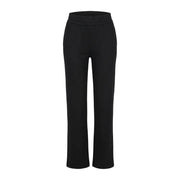 Armani Exchange women black high-waisted cotton trousers with a sleek straight-leg cut