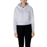 Armani Exchange black hooded zip sweatshirt with embroidered logo