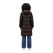 Armani Exchange Damen dunkelbraune gesteppte Daunenjacke mit Kapuze zum Schutz vor kaltem Wetter