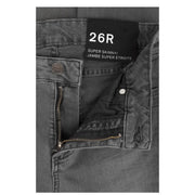 Dark gray cotton denim jeans by armani exchange women with worn effect super skinny cut and size 26r label visible