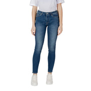 Armani Exchange womens light blue slim fit high-waisted denim jeans