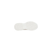 White rubber sole with textured grip on the back side of Armani Exchange women slip on sneakers lilac polyurethane