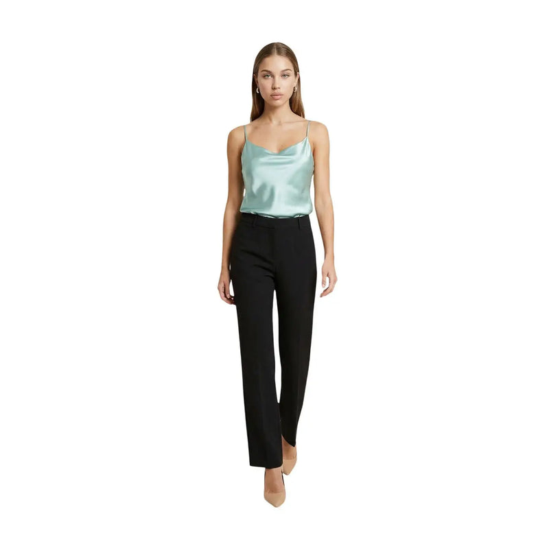 Artigli women satin camisole in light blue with thin straps scoop neckline made of polyester for elegant wear