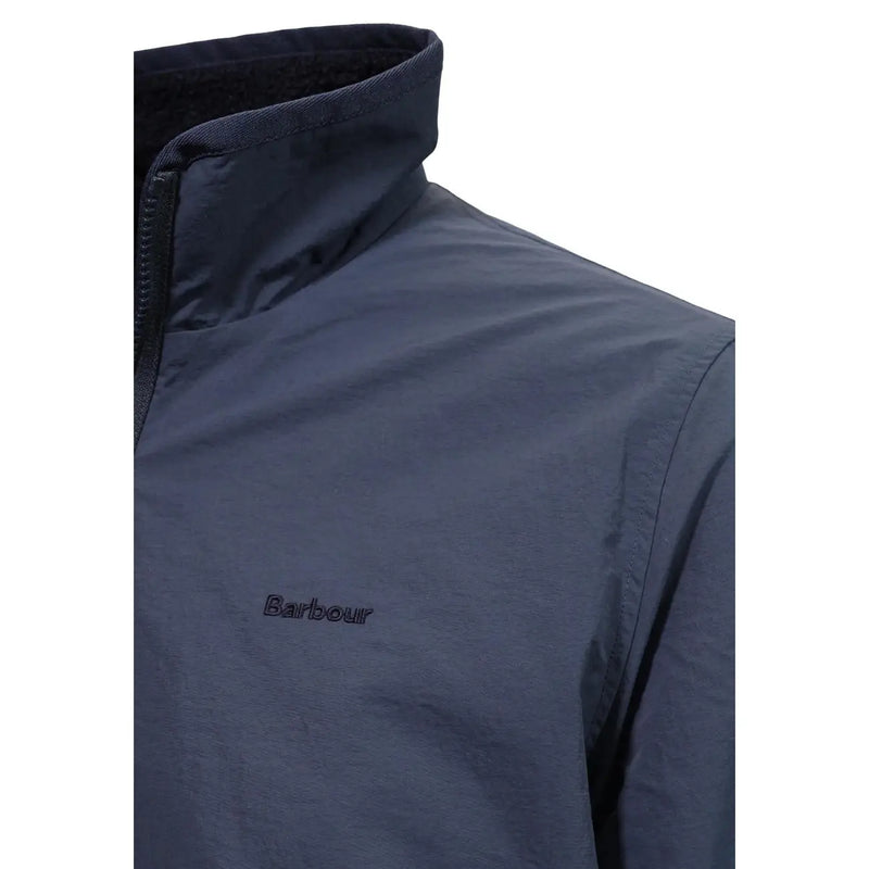 Wendefleecejacke von Barbour für Herren aus dunkelblauem Polyamid mit dezentem, gesticktem Logo auf der Brust
