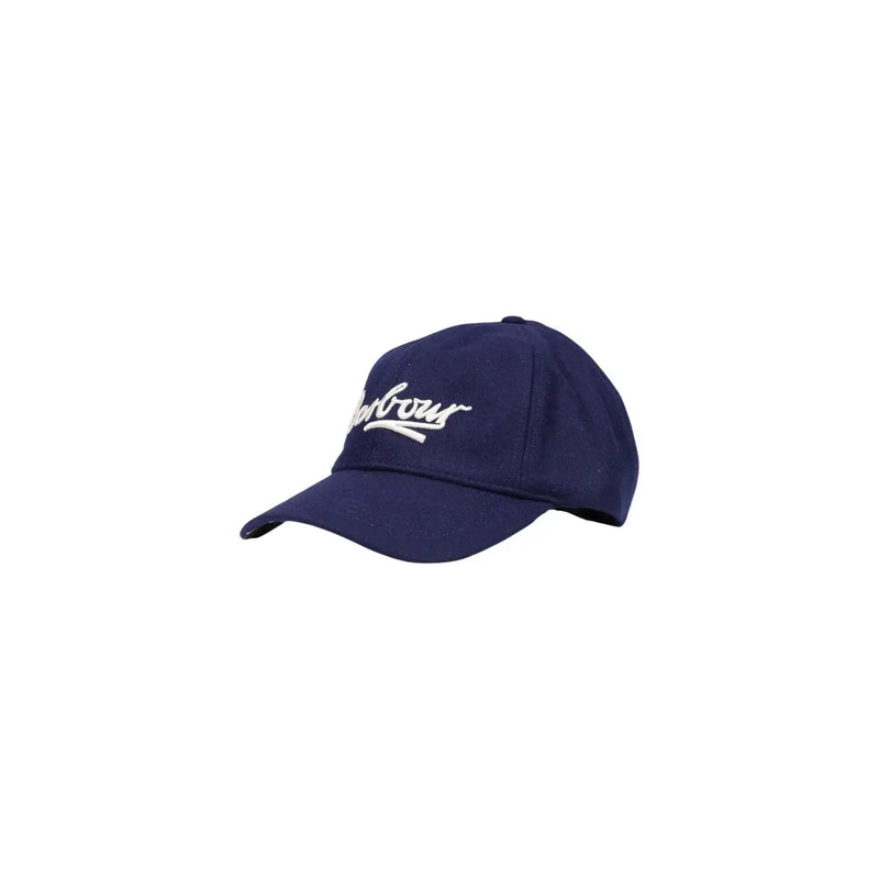Casquette Barbour Bowery en laine bleu marine pour homme, avec logo brodé blanc, vue de face