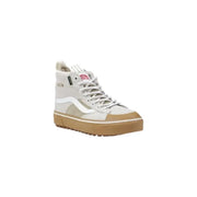 Beige and brown high-top sneaker from Vans Women with laces and rubber sole