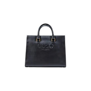 Black leather tote bag with top handles from Beige Liu Jo Shoulder Handbag collection