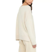 Beige Off-white long-sleeved knit sweater and matching pants by Liu Jo