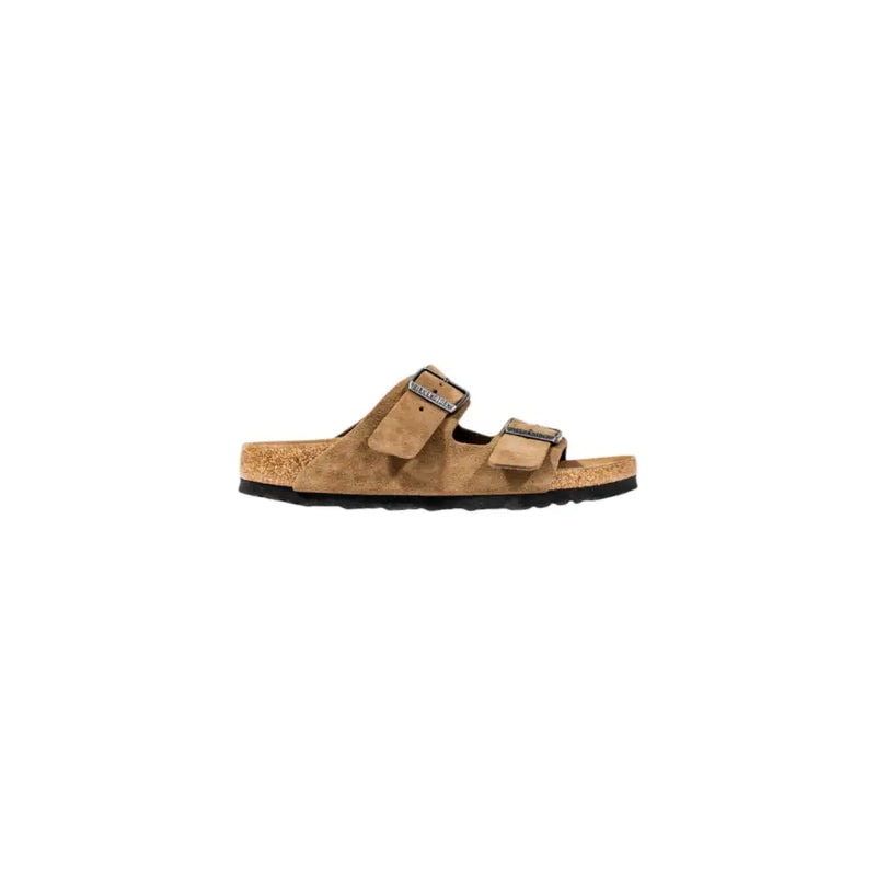 Birkenstock Arizona beige suede sandals with adjustable straps