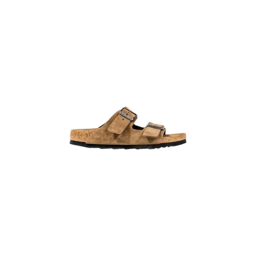 Birkenstock Arizona beige suede sandals with adjustable straps