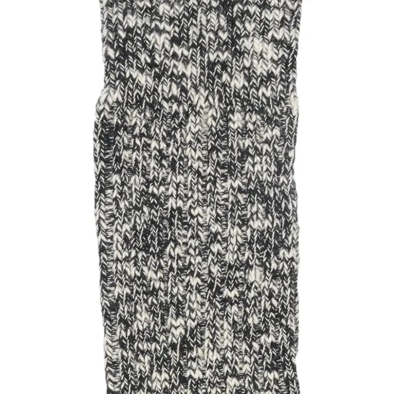 Birkenstock grey marl cotton scarf with marled knit texture