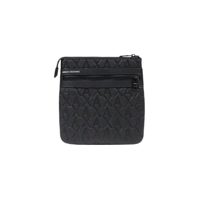 Black Armani Exchange crossbody bag with embossed pattern for stylish everyday use